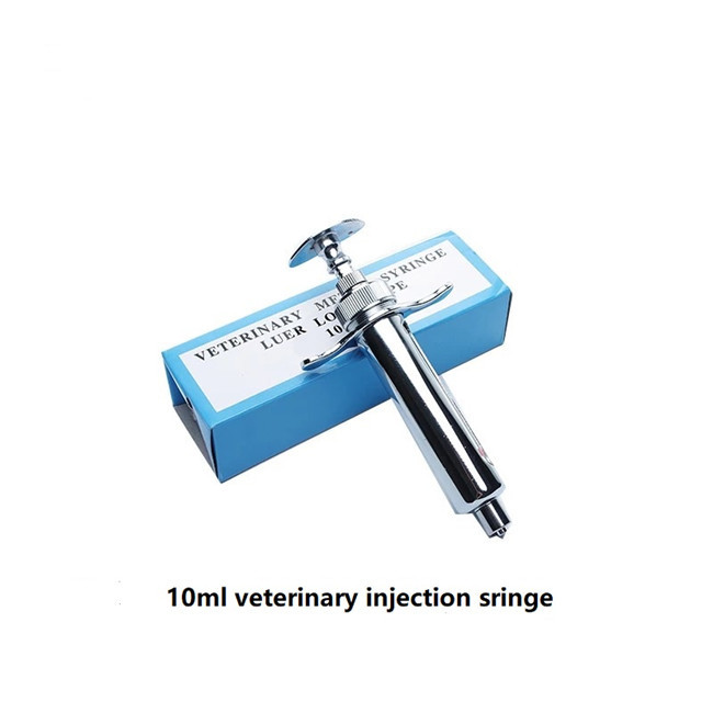 Lock Pin Sets 30ml Veterinary Metal Syringe Needle 15cm Pet Health Care