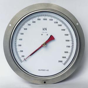 China 250mm Panel Mount Pressure Gauge 2000 KN SUS304 Axial Pressure Gauge wholesale