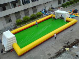 China Large Scale Inflatable Soccer Filed , Inflatable Amusement Park Playground wholesale