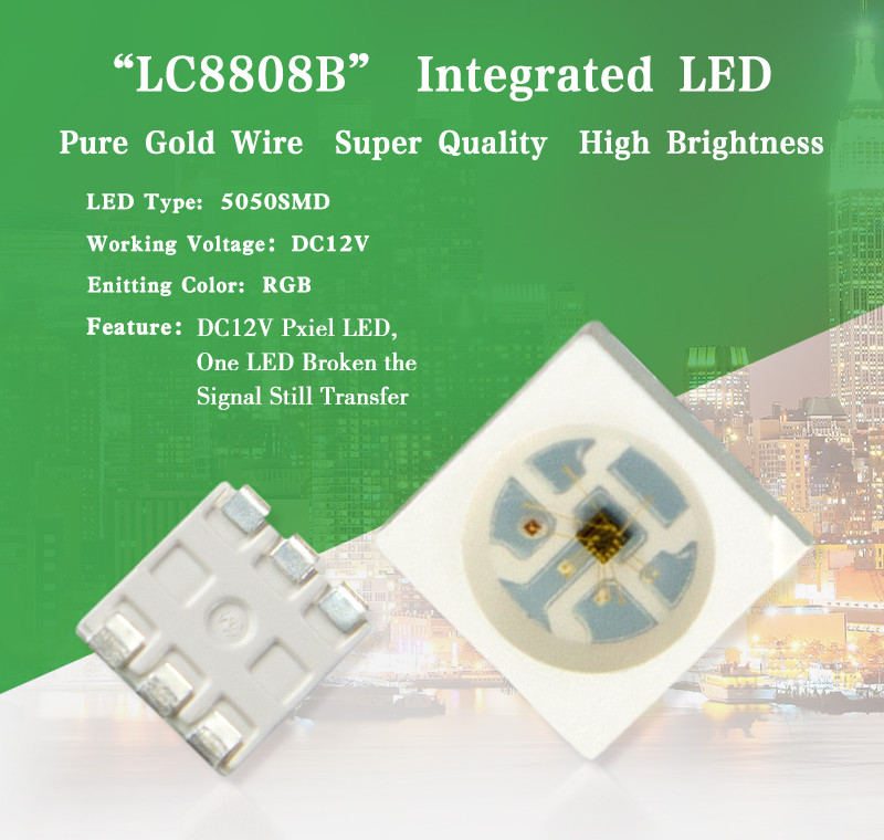 High Brightness 5050 RGB SMD Lighting Source Digital RGB LED Tape