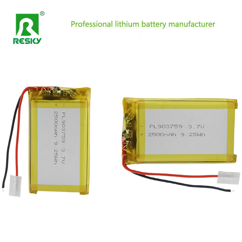 Rechargeable Batteries 903759 3.7v 2500mAh 9.25wh Solar Lithium Battery Cell For Bauty Device
