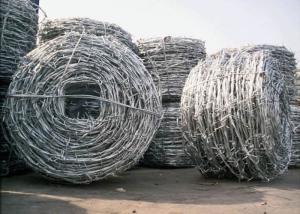 China Low Carbon Steel 7.5cm SWG18 Coiled Barbed Wires wholesale