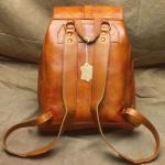 Vegetable Tanned Genuine Leather Backpack
