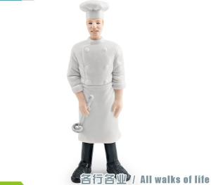 China People at Work Model Toy Chef Figure Pretend Professionals Figurines Career Figures Toys for Boys Girls Kids wholesale