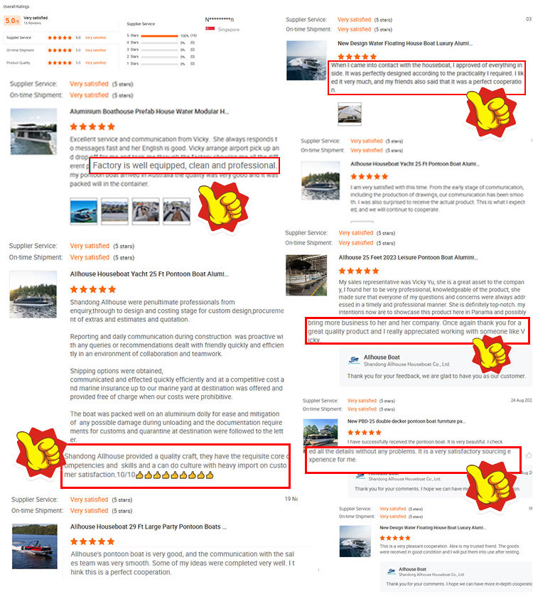 8m Length Pontoon Luxury House Boat Aluminum Fishing Style Pontoon Boats