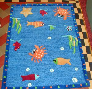 China Blue Sea Fish Kid Children Carpet and Rug Floor Carpet And Rug wholesale