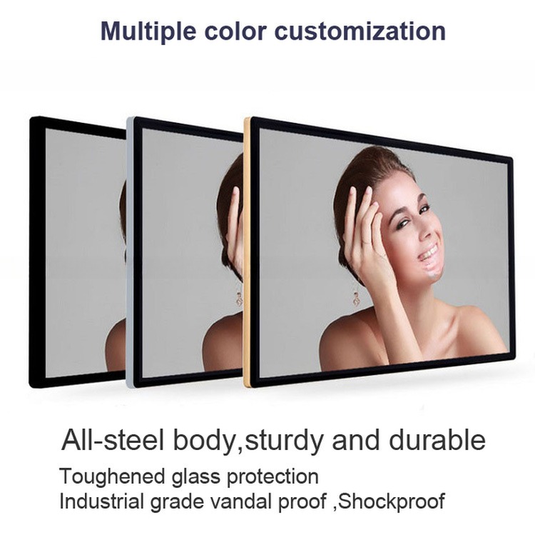 32inch UHD LED LCD TV video advertising display with wall mounted