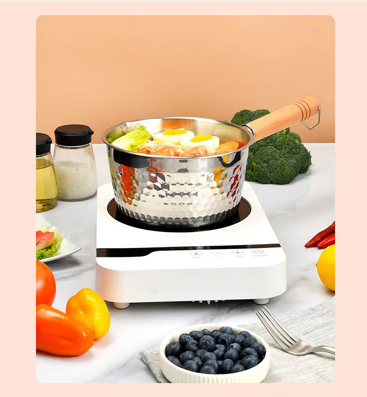 18 / 8 Kitchen Stainless Steel Cooking Pot With Glass Lid