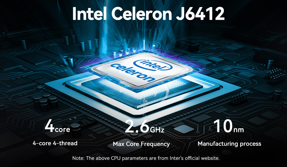 Intel Celeron J6412 Soft Router 2500M 6LAN DDR4 32GB HD Display Mini PC