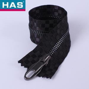 China #5 Black Metal Zipper with Shiny Gun Metal Teeth for Clothing and Bags wholesale