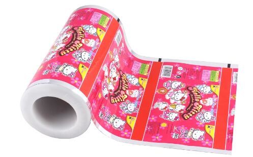 Laminated plastic package film roll gravure printing handling PET/PE laminating film roll for food packaging
