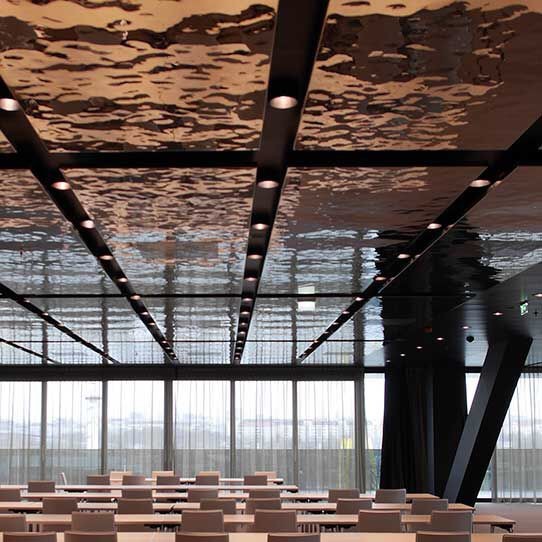 Ripple Stainless Steel Sheets Rose Gold Mirror Finish For Hotels Villa Lobby