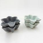 Wholesale Custom Restaurant Cutlery Snowflake Shaped Ceramic Material Dish Plate