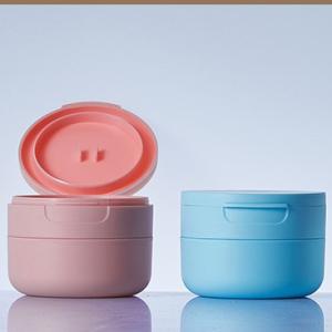 China Empty Flip Open 50G Plastic Cosmetic Jars Screen Printing wholesale