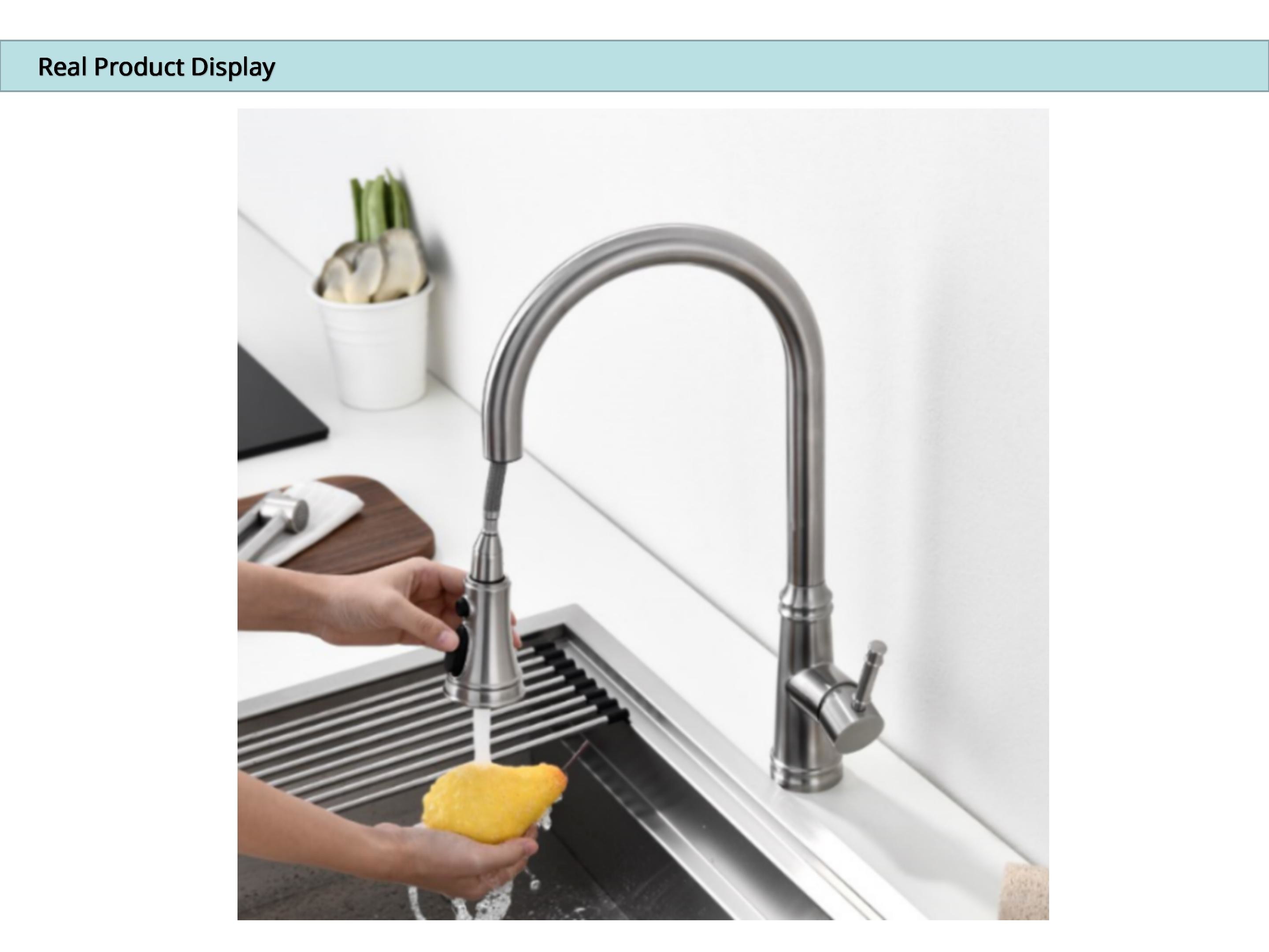 Flexible Single Hole Kitchen Sink Faucet DC4.5-6.5V Smart Kitchen Tap