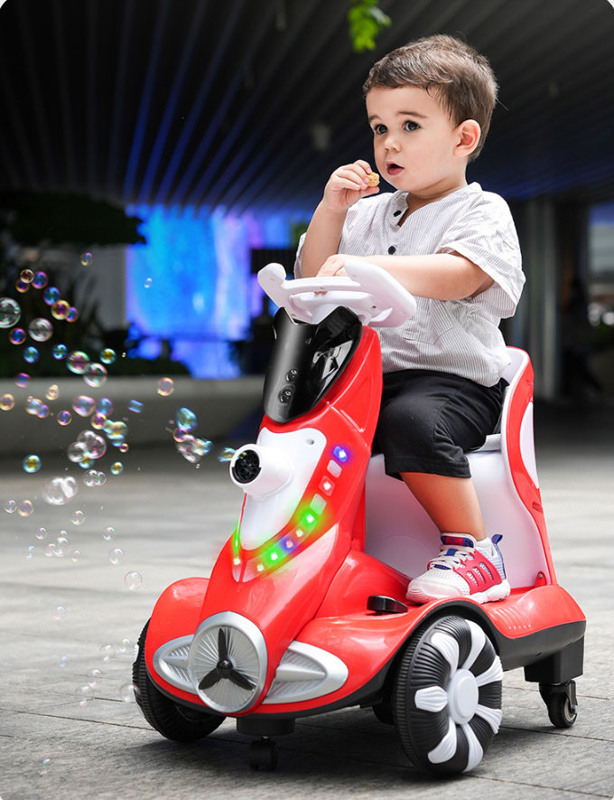 Plastic Style Children's Electric Balance Car 6V 4AH Drift Rotating Car with 360 Degree Anti Rollover