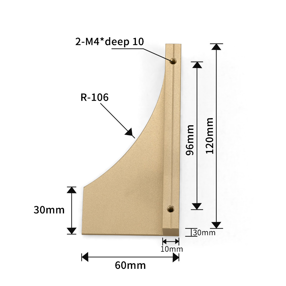120mm Brass Aluminium Combination 3 Color Cabinet Door Handles