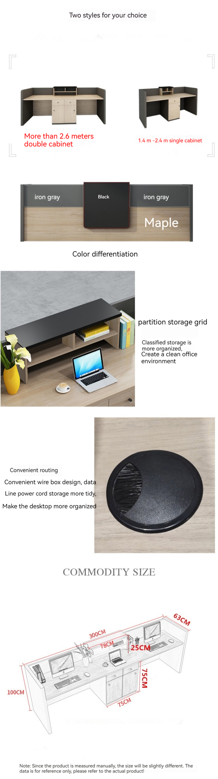 Commercial Furniture Modern Design Style Front Desk for Offices Boutiques and Lobbies