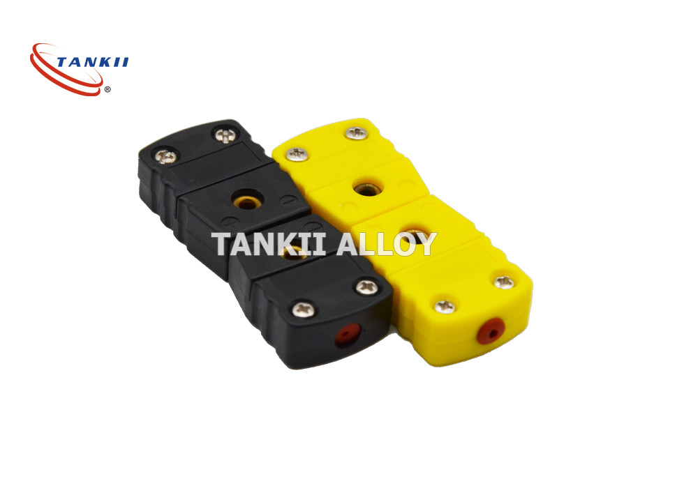 K Type Panel Mount Thermocouple Connector 10A Yellow Color