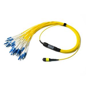 China 24 Core MPO-LC Duplex 3.0mm SM Fiber Breakout Cable wholesale