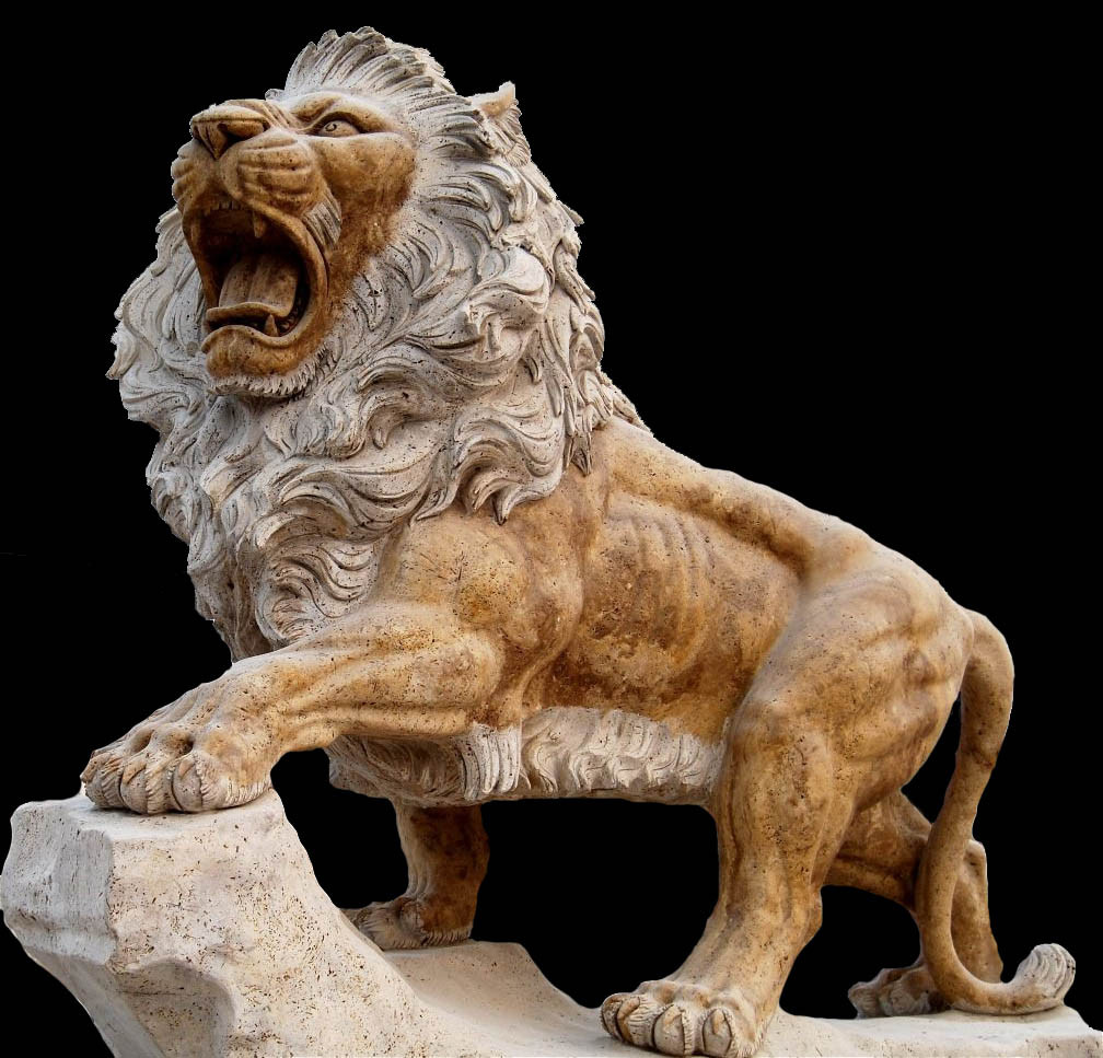 Porch Decoration Odm Marble Lion Statue Stone Carving Sculpture