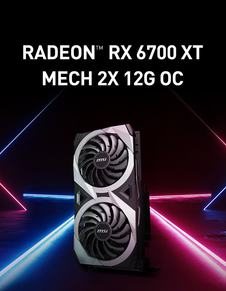 Professional Computer Graphics Card Radeon RX 6700 XT MECH 2X 12G OC Gaming Graphics Card