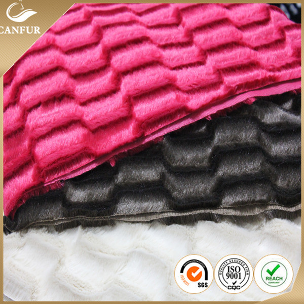 160cm Width Printed Polyester Long Hair Fur Fabric PV Plush for Toy Crafting Supplies