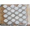 White marble hexagon mosic tile 10mm Thickness For Bathroom / Kitchen for sale