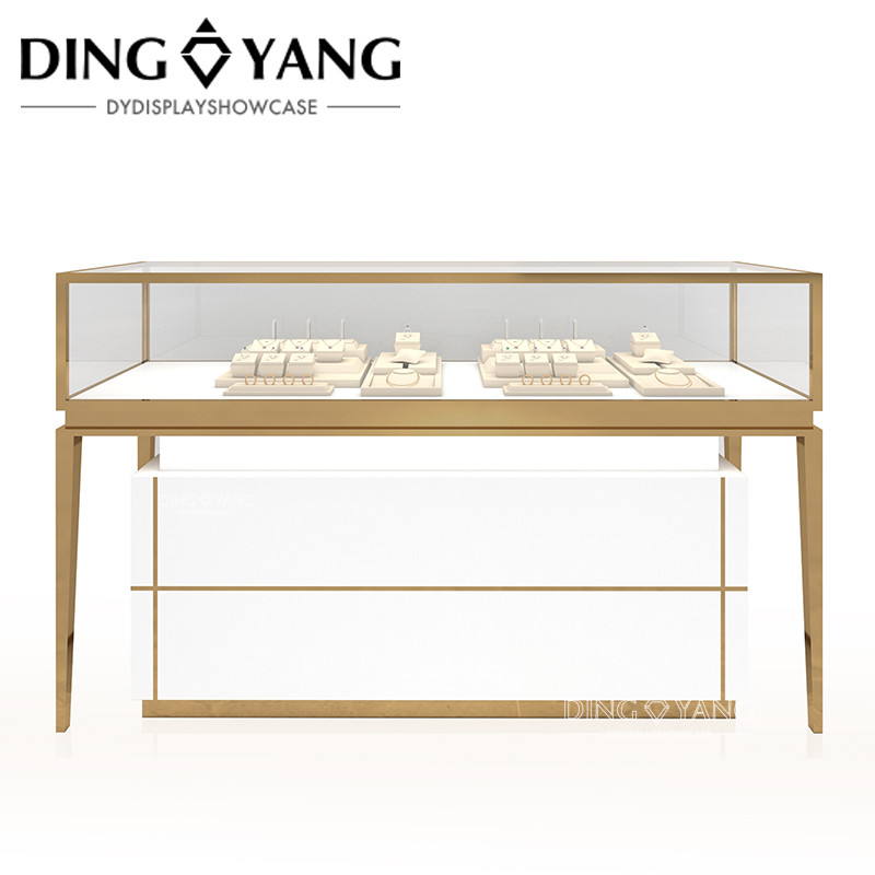 Factory Commercial Custom Made Locking Jewelry Display Case For High End Jewelry Store, Made of High Quality Material