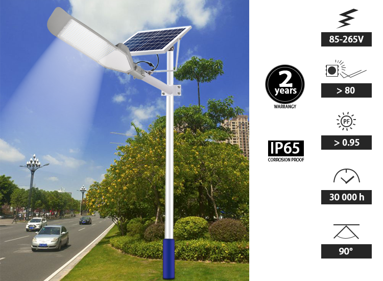 Water Resistant Solar Panel Street Light -20 - 60℃ Working Temperature
