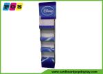 Retail Stores Portable Cardboard Merchandising Displays With 4 Trays And CMYK