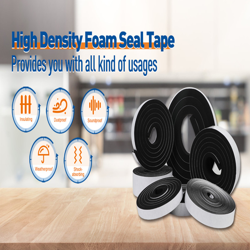 Weather Stripping Door Seal Strip 1/2" W X 1/4" T New Adhesive Craft Insulation Foam Seal Tape For Sliding Door