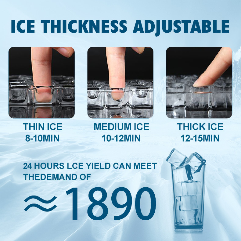 100KG Barrel Ice Maker R404a Commercial Ice Cube Machine Air Cooling