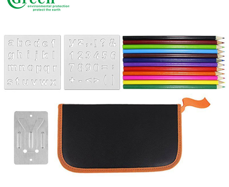 Green PS3301 33 Wood Burning Kit Tips 2 Stencils 12 Colored Pencils