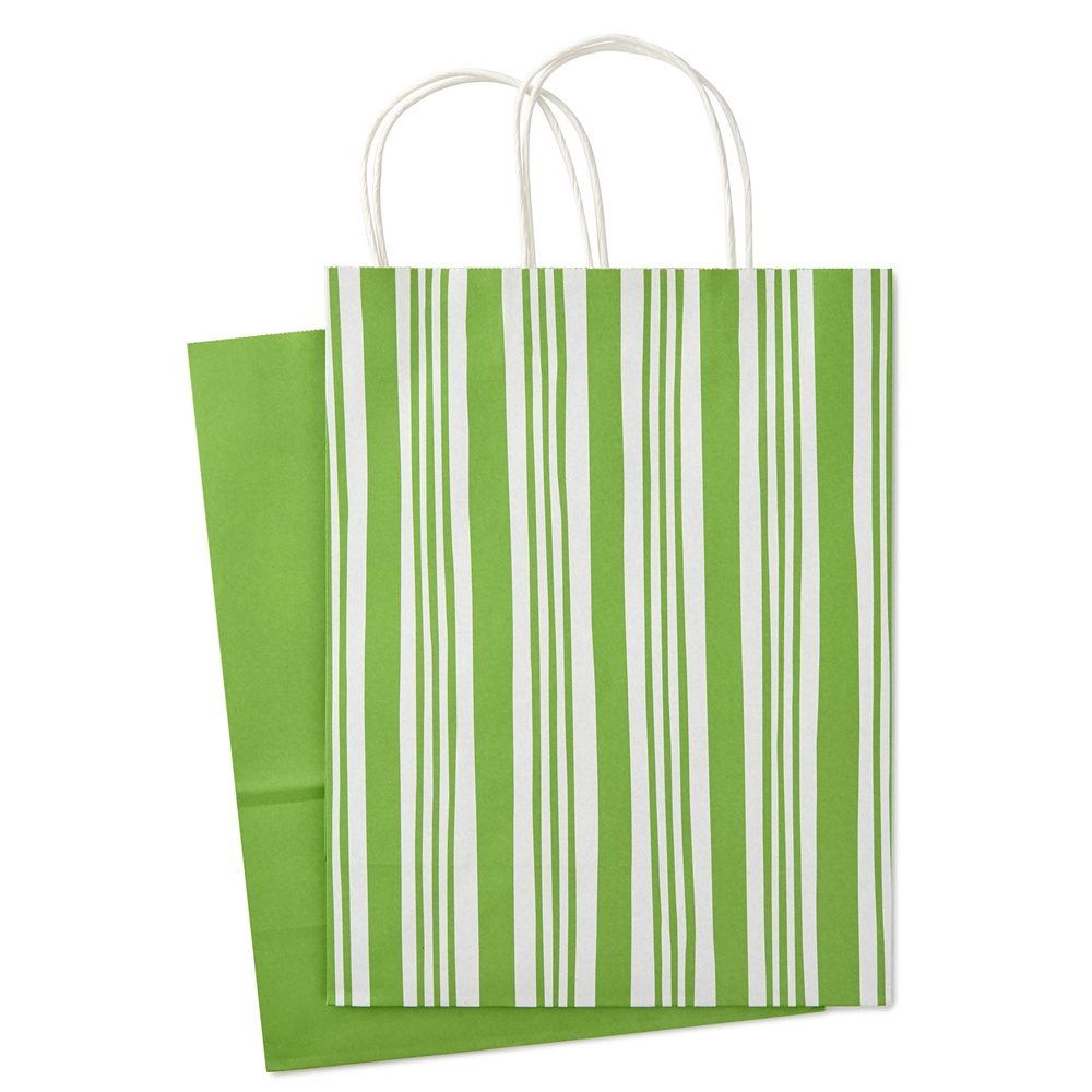Customized Logo Merry Christmas Shopping Gift Packaging Twist Handle Kraft Paper Bag