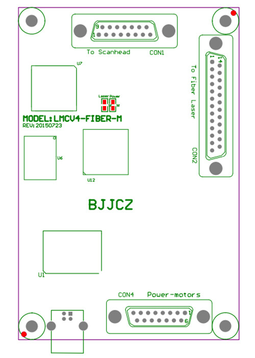 USB 2.0 single fiber liter card laser control card / 5V 3A power supply