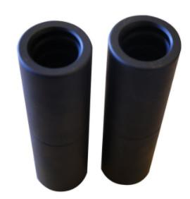 China Mining Balck T38 Steel Threaded Coupling Sleeve 180mm 2kg wholesale