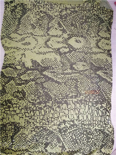 Snake Aluminum Metallic Cloth Fabric , Metal Sequin Fabric For Decoration