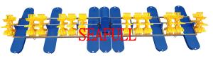 China 6HP /4.5KW Paddle wheel aerator 12 impeller 7Float wholesale