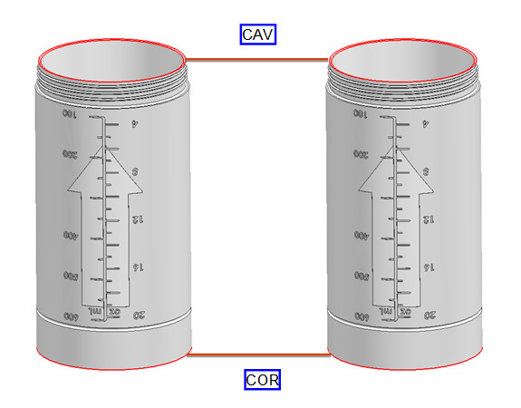 2 Cavity Precision Injection Molding for Plastic Parts of Sauce Cun Bottle 25MM