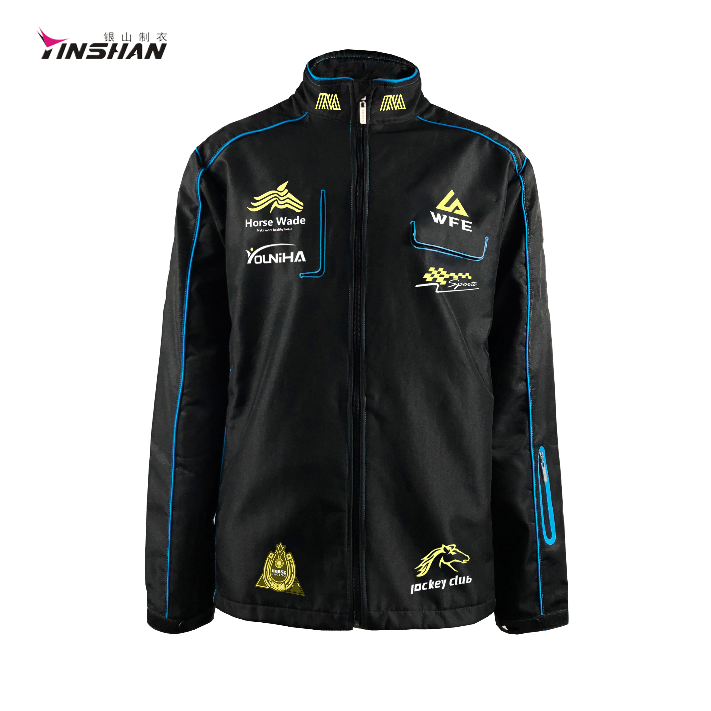 Poly/Cotton Softshell Racing Motorcycle Jacket for Equestrian Horse Racing Clothing