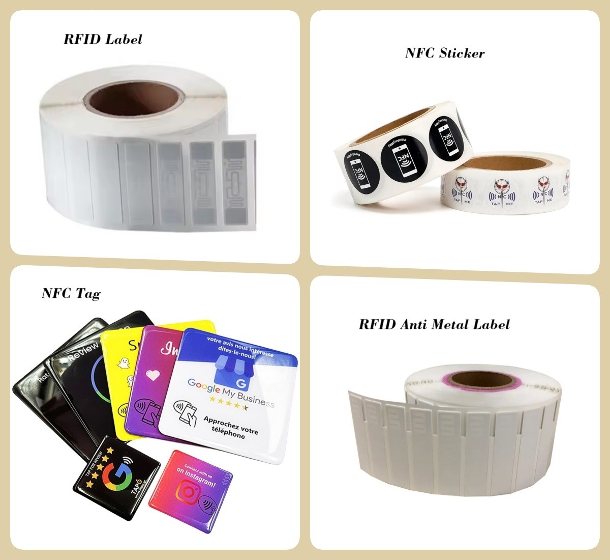 Tamper Proof NFC Label Sticker NTAG213TT/ NTAG424DNA RFID Fragile Tags