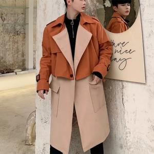 China New Fashion Black Men Custom Bomber Trench Coat wholesale