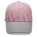 Personalized Ladies Baseball Cap , Sublimation Flower Baseball Hat Breathable