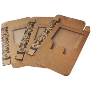 China UV Varnish Kraft Paper Underwear Packaging Box With Window wholesale