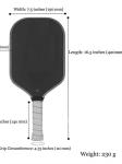 T700 Carbon Fiber Fiberglass Pickleball Paddles With 115mm Handle Circumference
