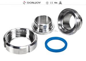 China 3A union Stainless Steel Sanitary Fittings DIN union with EPDM PTFE VITION wholesale