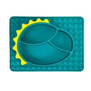 China Toddlers Silicone Dinosaur Suction Plate Bowl Baby Feeding Food Grade wholesale