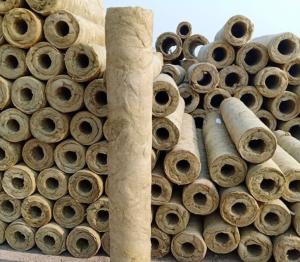 China Light Weight Waterproof Fireproof Rockwool Tube Insulation Material 80mm wholesale