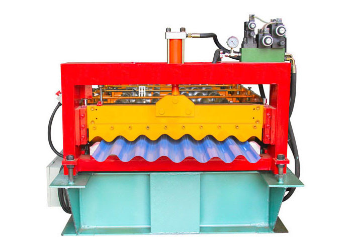 Color Steel Trapezoidal Sheet Roll Forming Machine , Wall Panel Roll Forming Machine
